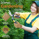 HANDLANDY Gardening Gloves for Women, Breathable Ladies Leather Garden Yard Gloves Best Gift for Gardeners 5219