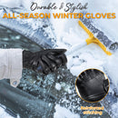 HANDLANDY Genuine Sheepskin Leather Gloves for Men Winter Driving Warm Thermal Wrist Gloves Fleece Lining for Cold Weather 804950