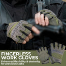 HANDLANDY Fingerlose Arbeitshandschuhe für Herren, taktische Mechanik, 6262