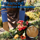 HANDLANDY Long Gardening Gloves for Men Women, Thorn Proof Rose Pruning Leather Gardening Weeding Yard Gauntlet Glove, Best Gardener Gift 5209