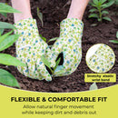 HANDLANDY Womens Gardening Gloves, Ladies Cotton Soft Jersey Garden Gloves with PVC Dots, Floral Yard Work Gloves, Ideal Gardener Gifts 5183