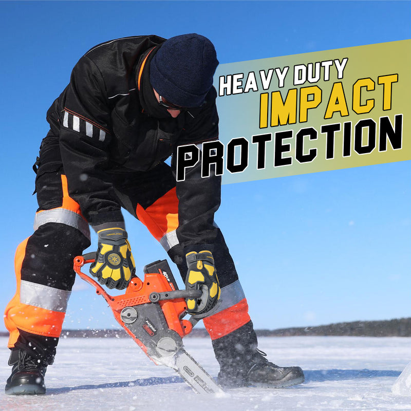 HLDD HANDLANDY Gloves For Protection Against Accidents, Insulated Winter Work Gloves for Men, 3m Thinsulate Thermal Impact Gloves with Touchscreen for Cold Weather 6102/6103/6105