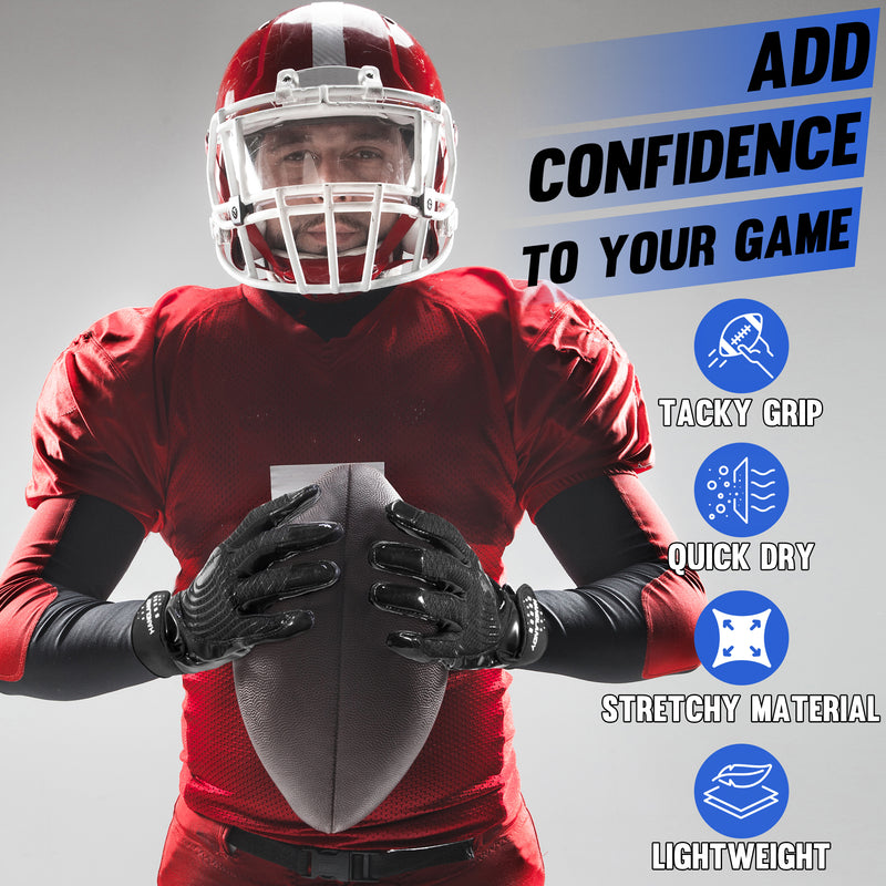 HANDLANDY  Football Gloves, Sticky Receiver Gloves,Super Grip Football Glove Best Gift for Men,Women,Boys,Girls S805