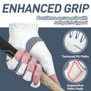 Womens Fingerless Golf Glove Left Hand, Breathable Ladies Summer Half Finger Golf Glove with Non-Slip Grip L842