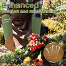 HANDLANDY Long Gardening Gloves for Men Women, Thorn Proof Rose Pruning Leather Gardening Weeding Yard Gauntlet Glove, Best Gardener Gift 5209