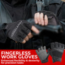 HANDLANDY Fingerlose Arbeitshandschuhe für Herren, taktische Mechanik, 6262