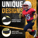 HANDLANDY Youth Football Gloves, High Tack Silicone Grip Kids Flag Receiver Gloves Non Slip Linemens Glove for Kids & Adult S745BG S829