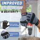 Handlandy Men Work Gloves Reflective Anti Vibration Breathable 5805