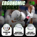 HANDLANDY Lineman Gloves for Men, Grippy Padded Offensive Football Gloves for Adult S752