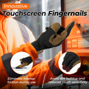 HANDLANDY Leather Work Gloves for Men & Women, Utility Mechanic Touch Screen Working Gloves for Gardening, Driving, Tool Handling, Construction5972PG