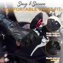 HANDLANDY Genuine Sheepskin Leather Gloves for Men Winter Driving Warm Thermal Wrist Gloves Fleece Lining for Cold Weather 804950