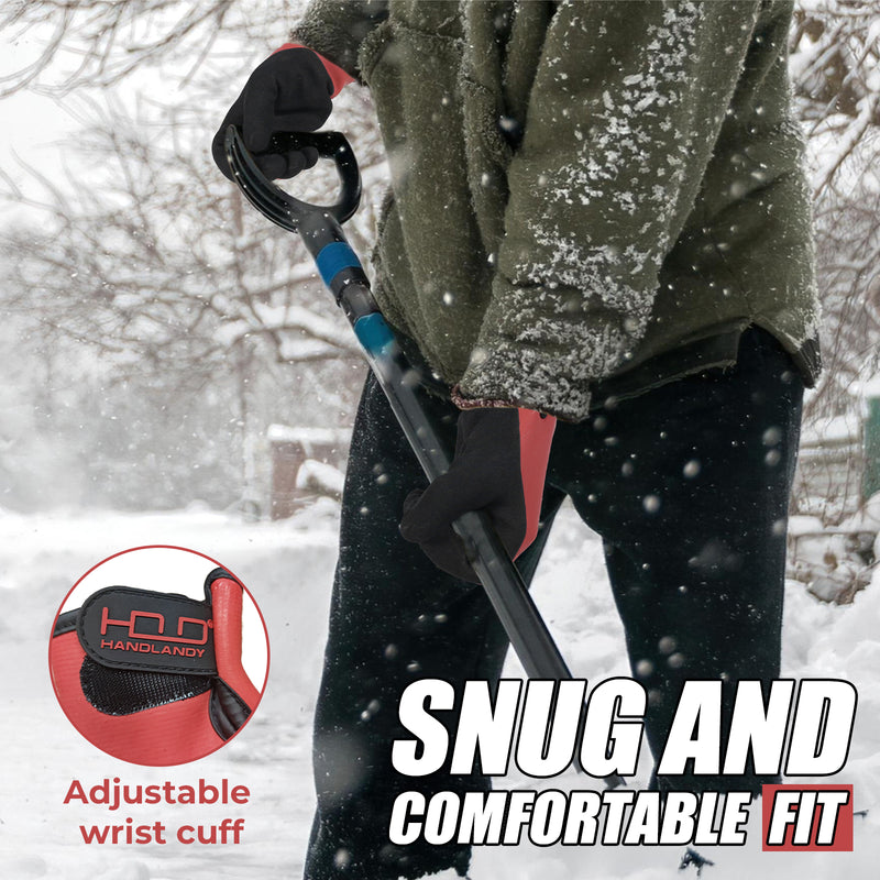 HANDLANDY Waterproof Work Gloves for Cold Weather, Insulated Winter Freezer Work Gloves with Grip for Men Women 11175