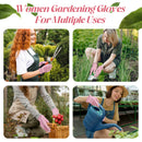 Handlandy Women Gardening Work Gloves Pigskin Comfort Dexterity 5123 5124