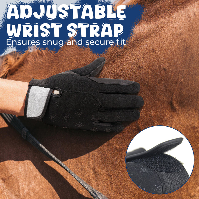 HANDALNDY Horse Riding Gloves, Equestrian Gloves Adult Kids for Girls Boys, Durable Comfortable Grip6341/6342