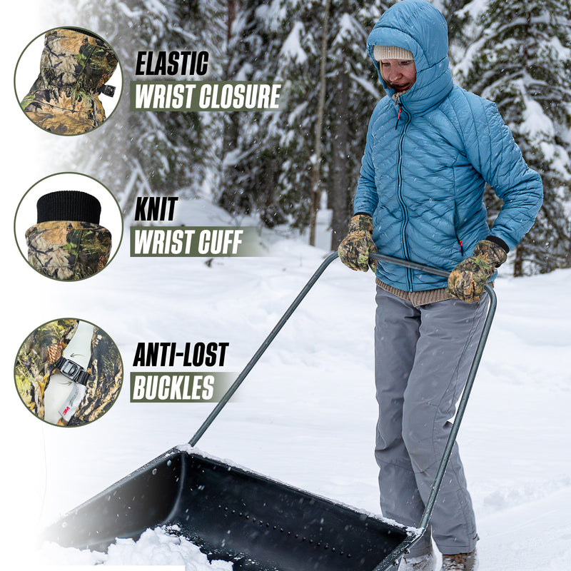 HANDLANDY Winter Gloves for Men Women - 3M Thinsulate Insulated Waterproof Camo Hunting Cold Weather Gloves, for Hiking, Skiing, Fishing, Outdoor Work, Best Winter Gift 8041