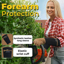 HANDLANDY Long Gardening Gloves for Men & Women, Cowhide Leather Rose Pruning Gloves, Breathable Thorn Proof Gauntlet Glove5209
