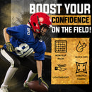 HANDLANDY Youth Football Gloves, High Tack Silicone Grip Kids Flag Receiver Gloves Non Slip Linemens Glove for Kids & Adult S745BG S829