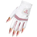 Womens Fingerless Golf Glove Left Hand, Breathable Ladies Summer Half Finger Golf Glove with Non-Slip Grip L842