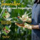 HANDLANDY Gardening Gloves for Women, Breathable Ladies Leather Garden Yard Gloves Best Gift for Gardeners 5219