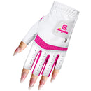 Womens Fingerless Golf Glove Left Hand, Breathable Ladies Summer Half Finger Golf Glove with Non-Slip Grip L842