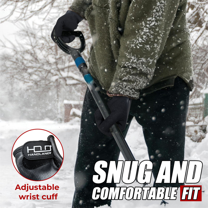 HANDLANDY Waterproof Work Gloves for Cold Weather, Insulated Winter Freezer Work Gloves with Grip for Men Women 11175