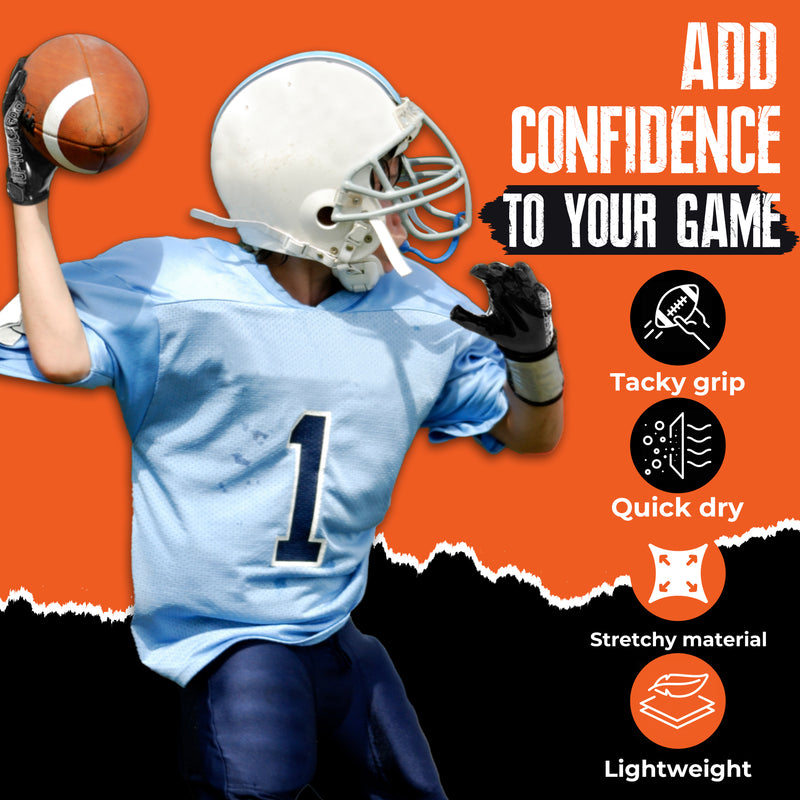 HANDLANDY Youth Football Gloves, Kids Sticky Receiver Glove,Best Gift for Boys,Girls S807