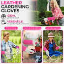 HANDLANDY Pruning Gloves Long for Men &amp; Women, Pigskin Leather Rose Gardening Gloves- Breathable &amp; Durability Gauntlet Gloves1601/5067/5156