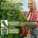 HANDLANDY Long Gardening Gloves for Men Women, Thorn Proof Rose Pruning Leather Gardening Weeding Yard Gauntlet Glove, Best Gardener Gift 5209