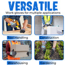 HANDLANDY 6/12/24 Pairs Safety Work Gloves with MicroFoam Nitrile Coated - Breathable Nylon Gloves with Grip for Men & Womem 11178