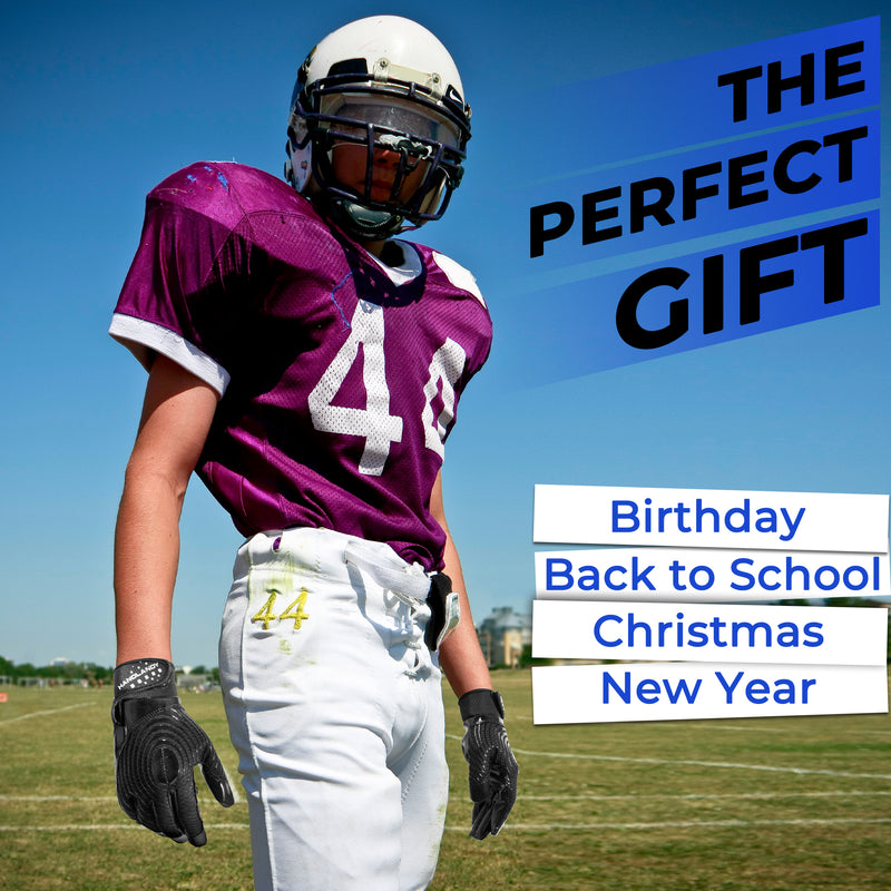 HANDLANDY  Football Gloves, Sticky Receiver Gloves,Super Grip Football Glove Best Gift for Men,Women,Boys,Girls S805