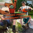 HANDLANDY Leather Work Gloves for Men and Women, Utility Tough Cowhide Glove for Gardening 12121