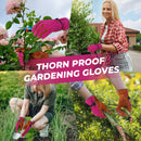 HANDLANDY Leather Work Gloves for Men and Women, Utility Tough Cowhide Glove for Gardening 12121