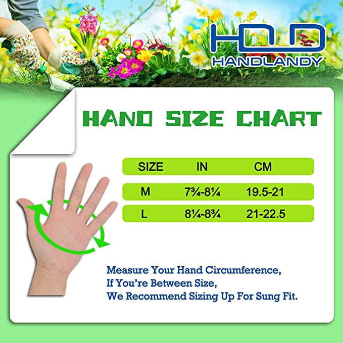 Handlandy Bundle - 2 Pairs: Rose Pruning Long Gardening Gloves, Ladies Thorn Proof Gauntlet Cowhide Leather Gloves