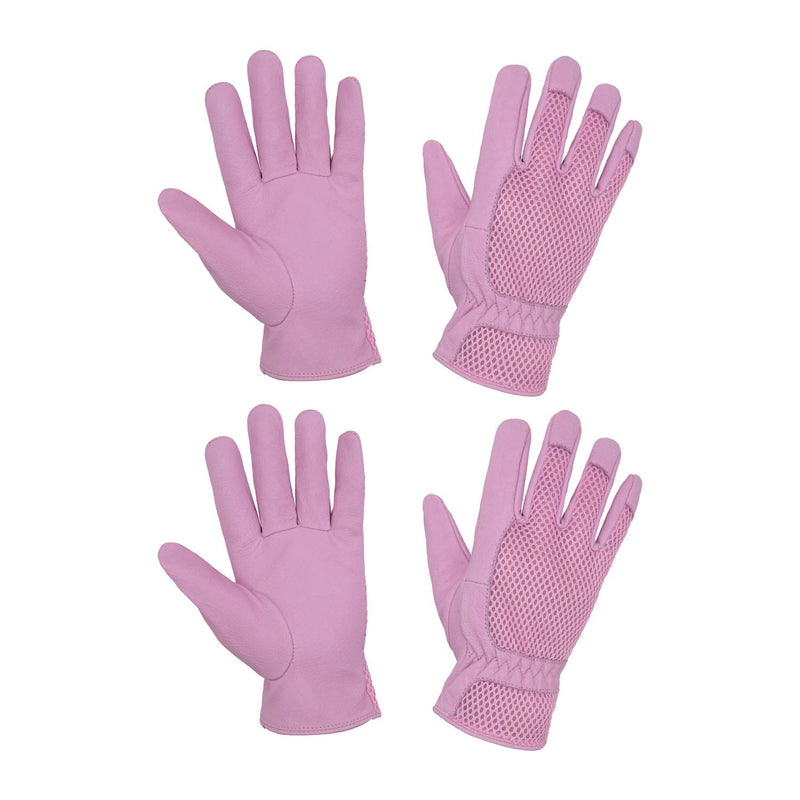 Handlandy femmes gants de jardinage peau de porc en cuir véritable paume 5124