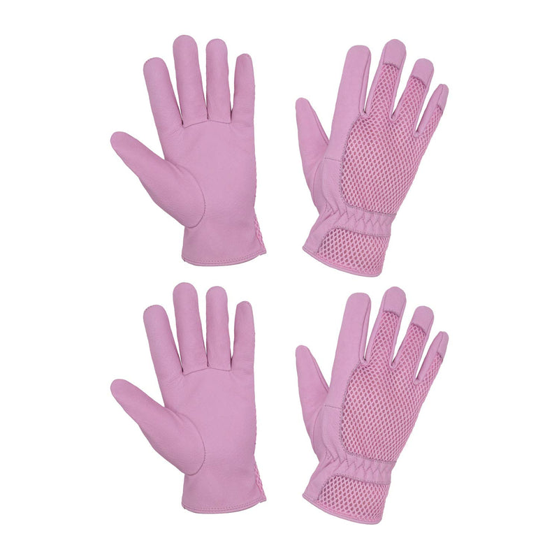 Handlandy Women Gardening Gloves Pigskin Genuine Leather Palm 5124