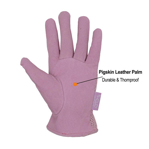HANDLANDY Bundle - 2 Pairs Ultralight Work Gloves Women with Leather Work Gloves Women