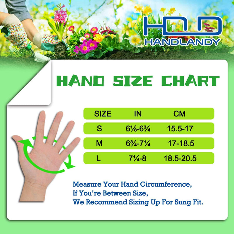 Handlandy Bundle - 2 Pairs: Beige Rose Pruning Long Gardening Gloves, Pink Ladies 3D Mesh Pigskin Yard Work Leather Gloves