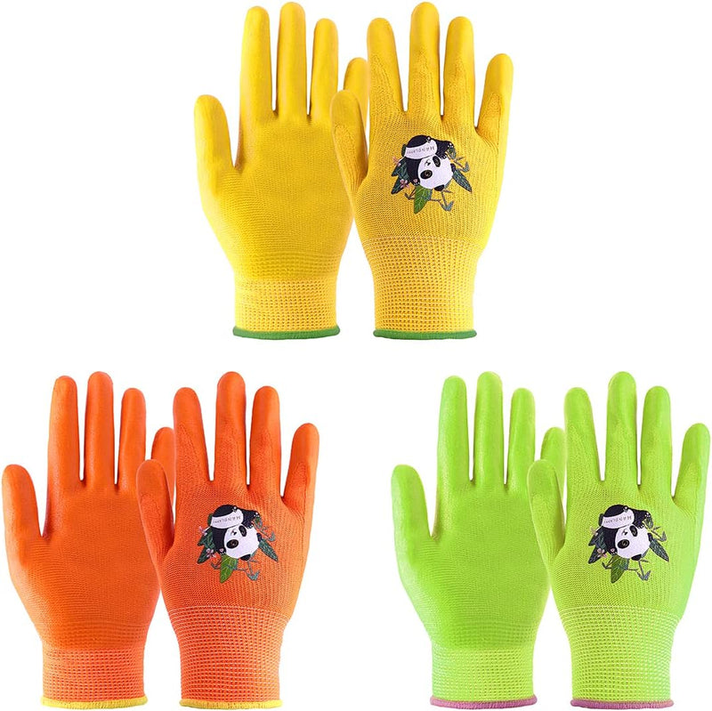 toddler gardening gloves Handlandy Children Gardening Gloves with Rubber Coated Palm 51404142 (