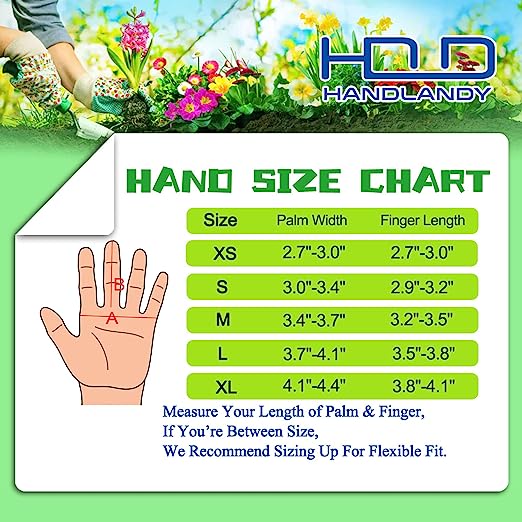 Handlandy Bundle - 2 Pairs of Pigskin Leather Rose Pruning Gloves & Leather Gardening Gloves for Women, Breathable and Flexible Yard Working Gloves