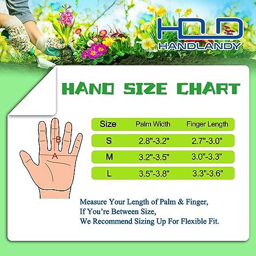 Handlandy Bundle - 2 Pairs: Rose Pruning Long Gardening Leather Yard Work Gloves