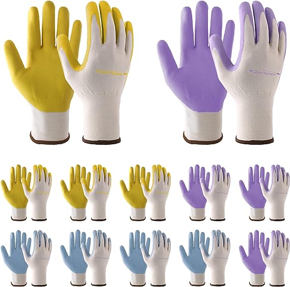 Gants de travail de jardinage avec revêtement en nitrile Handlandy en mousse pour femmes 5172