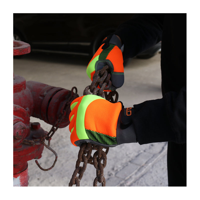Handlandy Bundle - 2 Pairs:Mens Work Gloves Touch screen, Synthetic Leather Utility Gloves