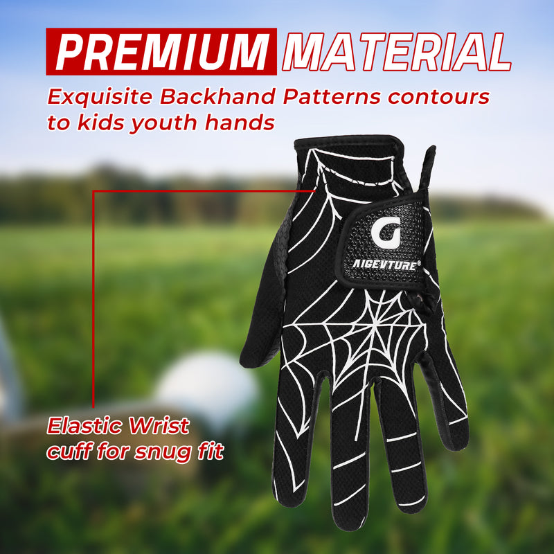 Golf Gloves Kids Junior Toddlers Left Hand Children's Premium Youth Golf Gloves Boys Girls KL823