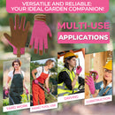 HANDLANDY Gardening Gloves for Women, Breathable Ladies Leather Garden Yard Gloves Best Gift for Gardeners 5219