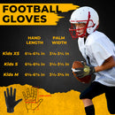 HANDLANDY Football Gloves, Sticky Receiver Gloves,Super Grip Football Glove Best Gift for Men,Women,Boys,Girls S805BG