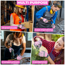 HANDLANDY Womens Work Gloves Safety Moving Utility Yard Pink 6035GP