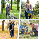 HANDLANDY Long Gardening Gloves for Men Women, Thorn Proof Rose Pruning Leather Gardening Weeding Yard Gauntlet Glove, Best Gardener Gift 5209