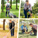 HANDLANDY Long Gardening Gloves for Men & Women, Cowhide Leather Rose Pruning Gloves, Breathable Thorn Proof Gauntlet Glove5209