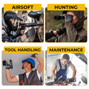 HANDLANDY Fingerlose Arbeitshandschuhe für Herren, taktische Mechanik, 6262