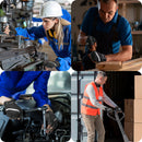 HANDLANDY  Fingerless Work Gloves for Men, Half Finger Working Glove Grip Shock-Absorbing Breathable Uwrist TPR Anti-collision Gloves for Mens & Women6355 6358